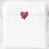 Sticker Cœur Graphique Patriotic Heart (Sac)