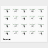 Sticker Cœur Grasshopper avec le symbole "Zen" (Feuille)