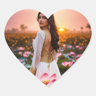 Sticker Cœur "Gratitude fleurit : le merci silencieux qu'elle a