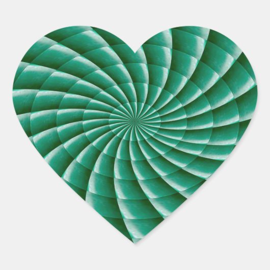 Sticker Cœur Green Wheel Chakra MODÈLE ajouter TEXTE personnali (Devant)