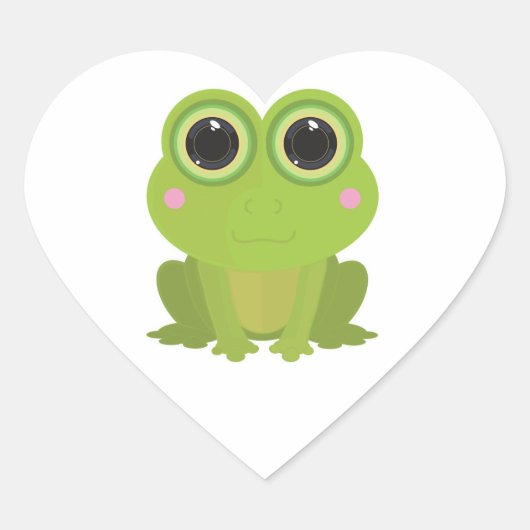 Sticker Cœur Grenouille (Devant)
