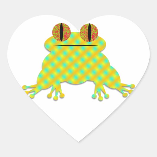 Sticker Cœur Grenouille mûre (Devant)