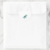 Sticker Cœur gribouiller une libellule (Sac)