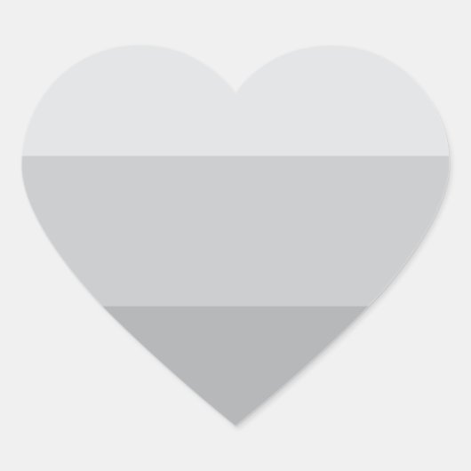 Sticker Cœur Gris argenté rayé (Devant)