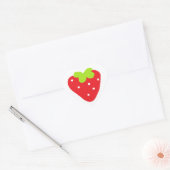 Sticker Cœur Grosse fraise (Enveloppe)