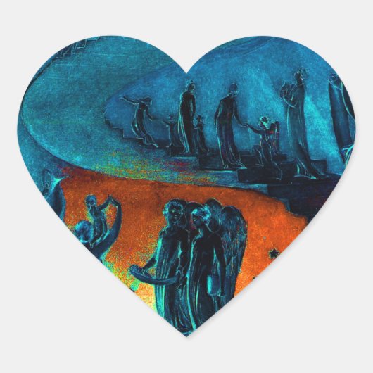 Sticker Cœur Groupe de musique paradisiaque (Devant)