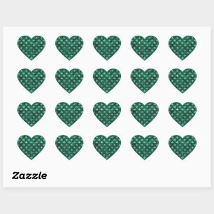 Sticker Cœur Grunge Vert Velours Fleur De Lis Mardi Gras
