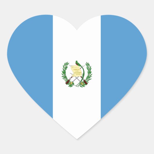 Sticker Cœur Guatémaltèque (Devant)