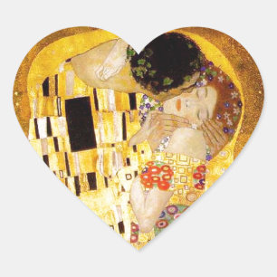 Sticker Cœur Gustav Klimt La Peinture Classique Du Kiss