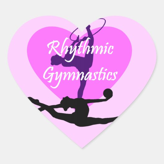 Sticker Cœur Gymnastique rythmique (Devant)