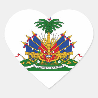 Sticker Cœur Haïti Armoiries HT