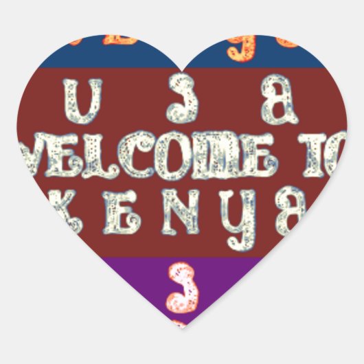 Sticker Cœur Hakuna Matata Bienvenue au Kenya.png (Devant)