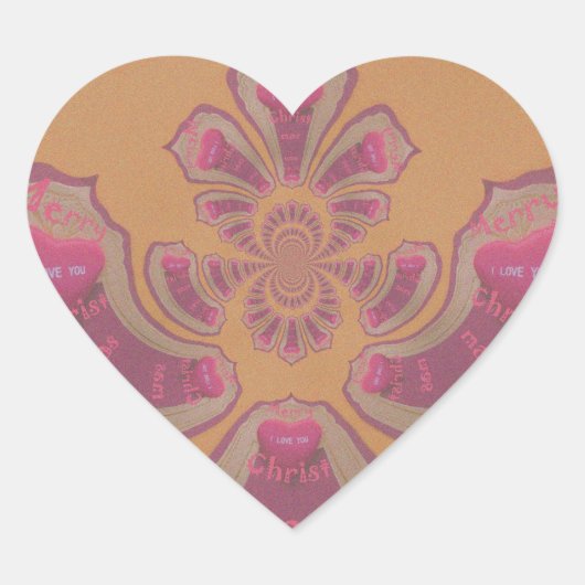 Sticker Cœur Hakuna Matata Joyeux Noël joli coeur design (Devant)