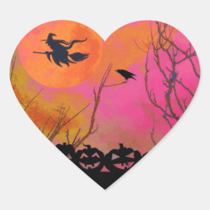 Sticker Cœur Halloween