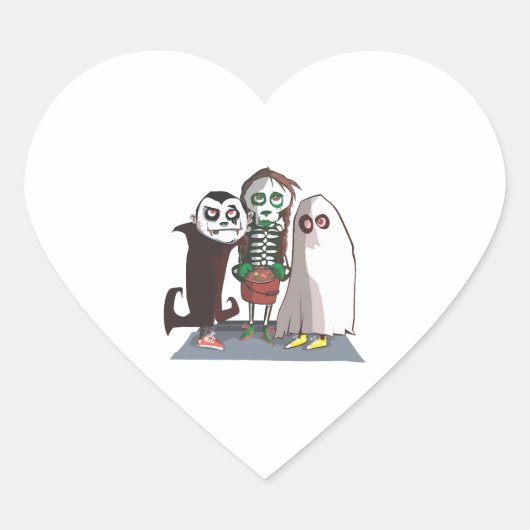 Sticker Cœur Halloween (Devant)