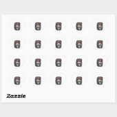 Sticker Cœur Halloween de Noël (Feuille)