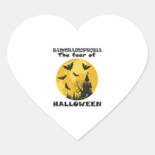 Sticker Cœur Halloween drôle
