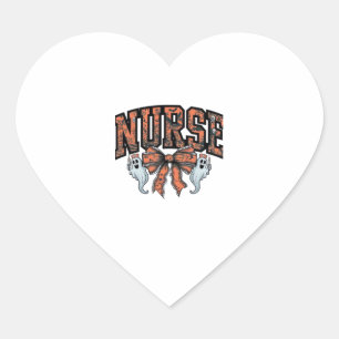 Sticker Cœur Halloween Infirmière Scary Coquette Bow Classic T-