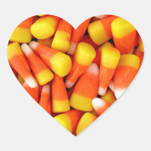 Sticker Cœur Halloween Party Candy Corn