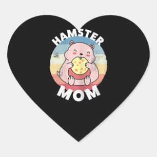 Sticker Cœur Hamster Mom Cute Kawaii Cadeau pour femmes