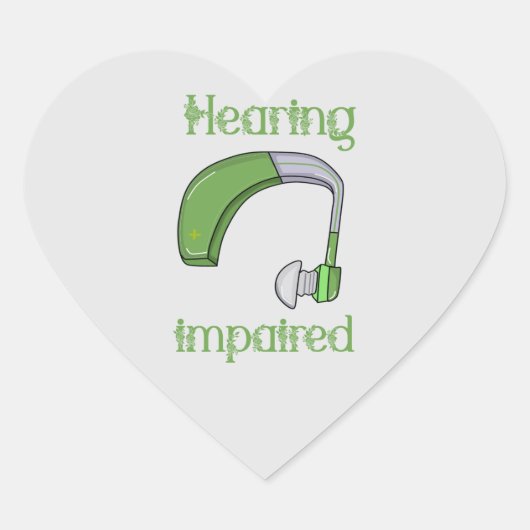 Sticker Cœur Handicap auditif (Devant)