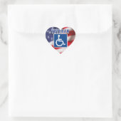 Sticker Cœur Handicap Handicap Vétérinaire États-Unis (Sac)