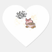 Sticker Cœur Happy Eid  -Eid Adha Mubarak 2022. (Devant)