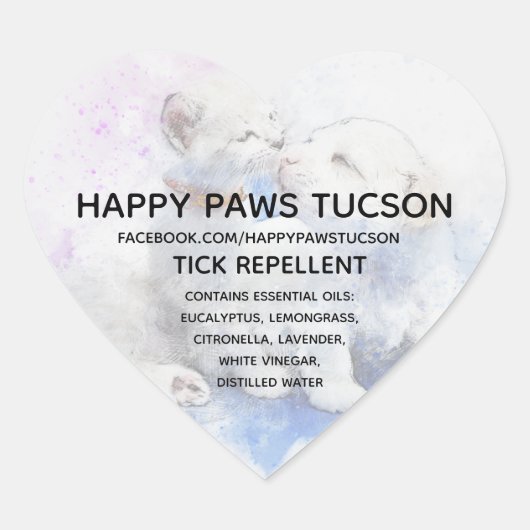Sticker Cœur Happy Paws Heart (Devant)