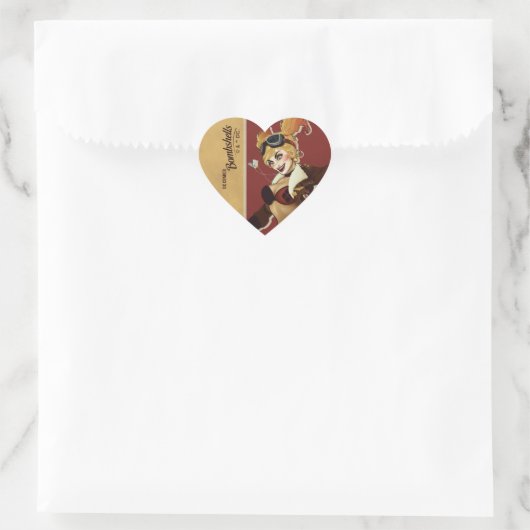 Sticker Cœur Harley Quinn Bombshells Pinup (Sac)