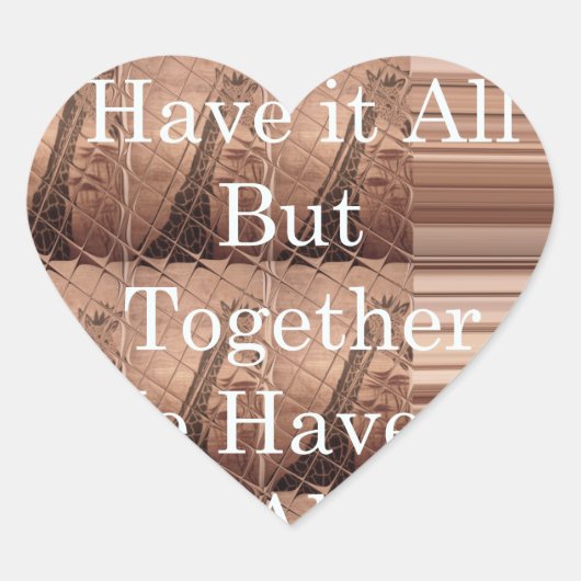 Sticker Cœur Have it toutes les girafes Safari Hakuna Matata wo (Devant)