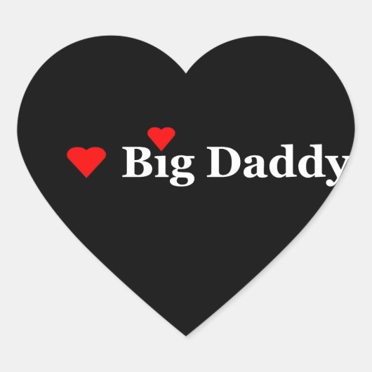 Sticker Cœur Heart Big Daddy (Devant)