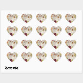 Sticker Cœur Heart Fall Automne Blanc Citrouille Floral Wreath  (Feuille)