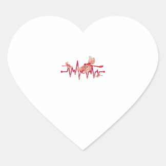 Sticker Cœur Heartbeat Beautiful Animal Lover Gift Pretty Drago
