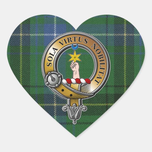 Sticker Cœur Henderson Tartan & Badge (Devant)