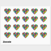 Sticker Cœur Hermine Pop (Feuille)