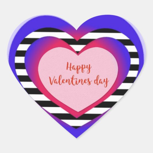 Sticker Cœur Heureuse Sainte-Valentin (Devant)