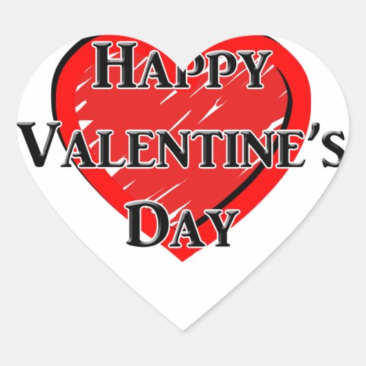 Sticker Cœur Heureuse Sainte-Valentin (Devant)