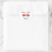 Sticker Cœur Heureuse Sainte-Valentin | chat mignon avec les ye (Sac)