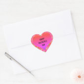 Sticker Cœur Heureuse Sainte-Valentin de Roses Roses Roses Rose (Enveloppe)