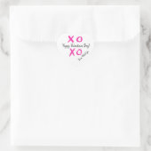 Sticker Cœur Heureuse Sainte-Valentin personnalisé XOXO (Sac)