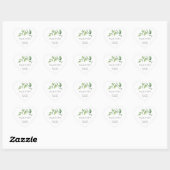 Sticker Cœur Heureusement Jamais Après Rustique Verdure Mariage (Feuille)