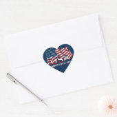 STICKER CŒUR HEUREUX 4 JUILLET (Enveloppe)