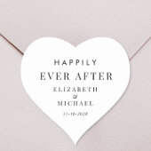 Sticker Cœur Heureux toujours après Mariage