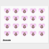 Sticker Cœur hibou princier (Feuille)