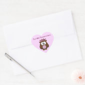 Sticker Cœur hibou princier (Enveloppe)
