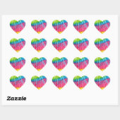 Sticker Cœur Hippie Boho Cravate-Dye (Feuille)