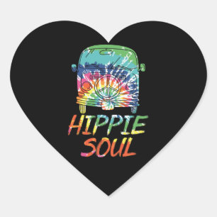 Sticker Cœur Hippie Soul Microbus Van Hippie Lifestyle Hippie