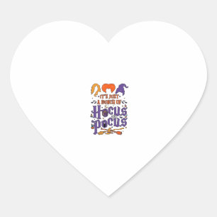 Sticker Cœur Hocus Pocus Halloween Sorcières Chaudron Balai Cha