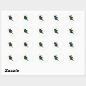 Sticker Coeur Holly Avec Berries (Feuille)
