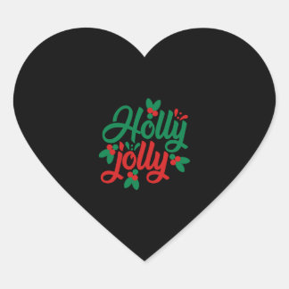 Sticker Cœur Holly jolly, Un grand cadeau de Noël